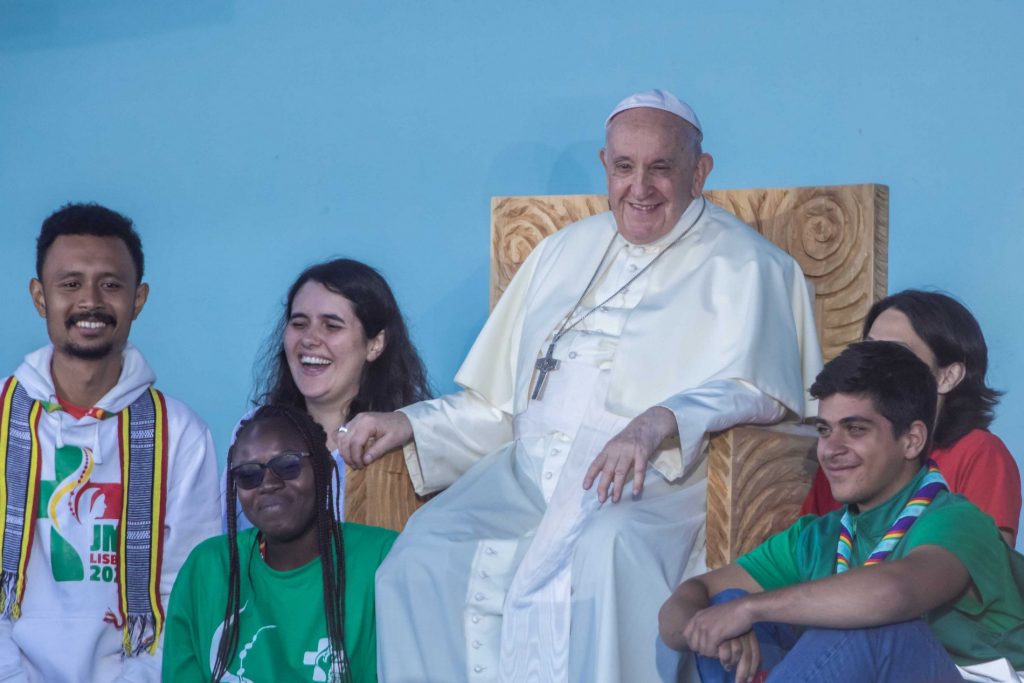 Lisbona, 03.08.2023.
Giornata Mondiale della Gioventù.
"GMG Lisbona 2023".
Papa Francesco incontra i giovani nel parco Edoardo VII.